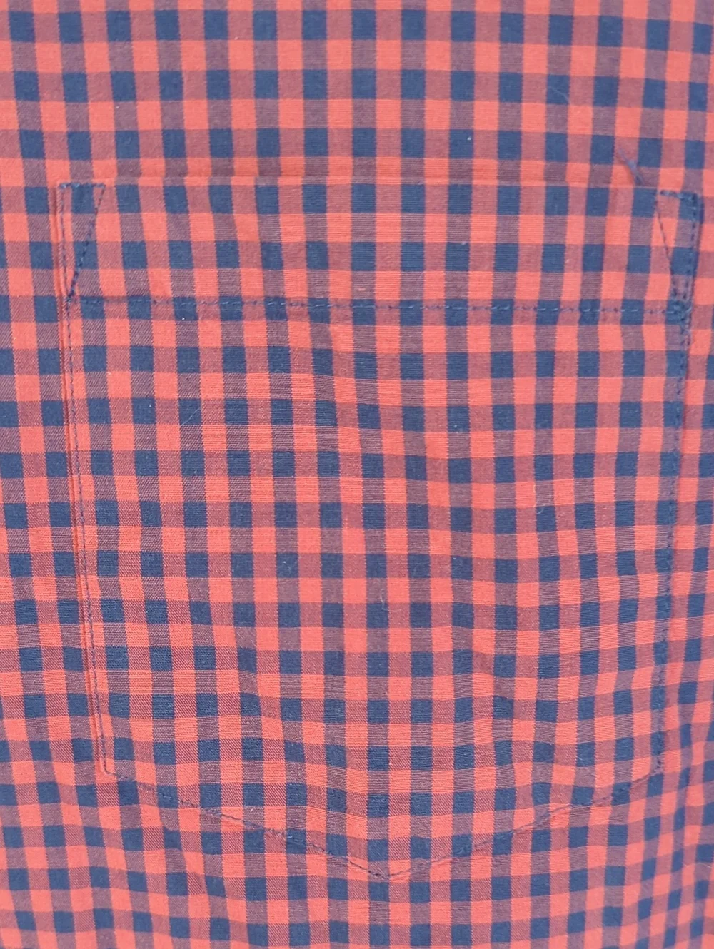 J. Crew Men’s Burgundy and Navy Gingham Button-Down Shirt